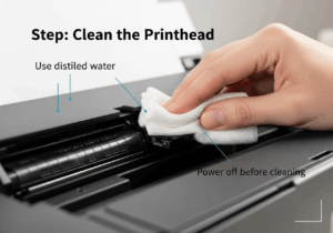 Fix printer not printing black by cleaning the printhead manually