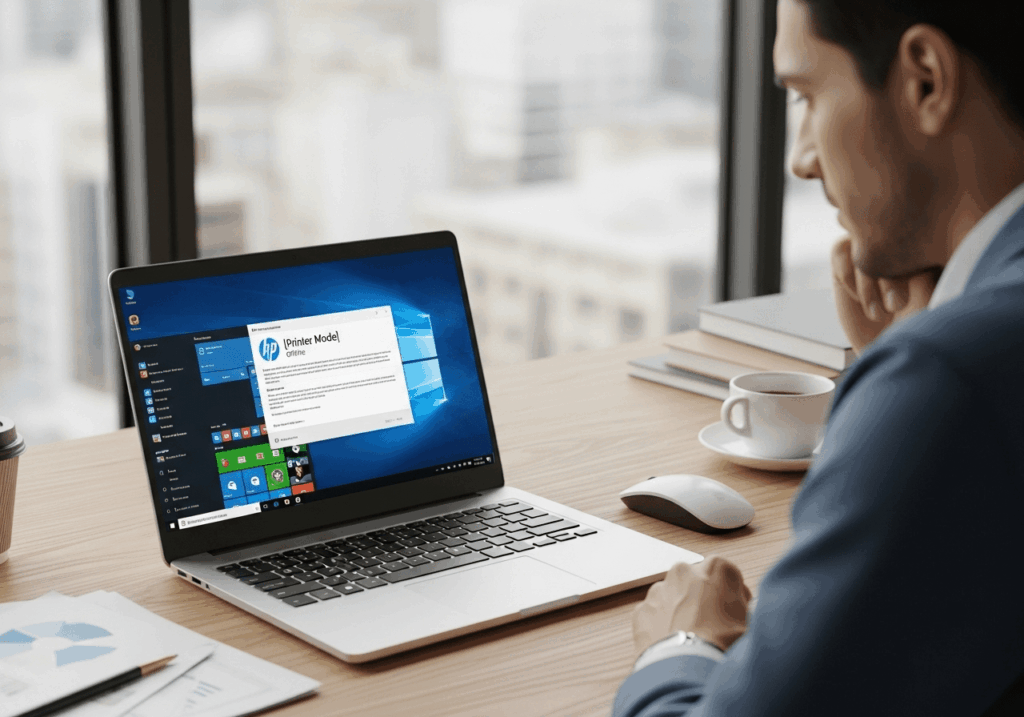 HP printer offline error on Windows laptop