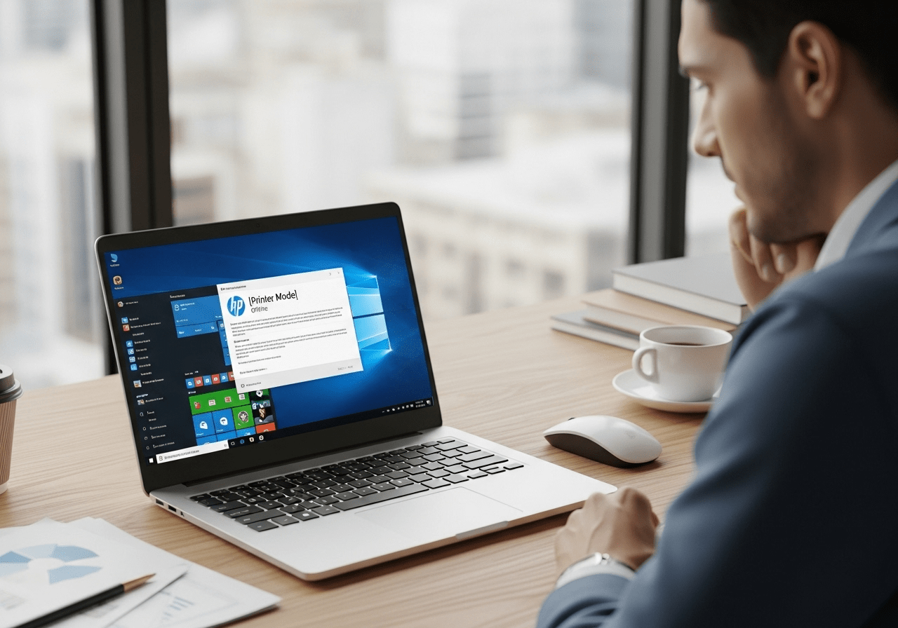 HP printer offline error on Windows laptop